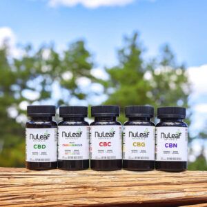 NuLeaf CBD product bottles